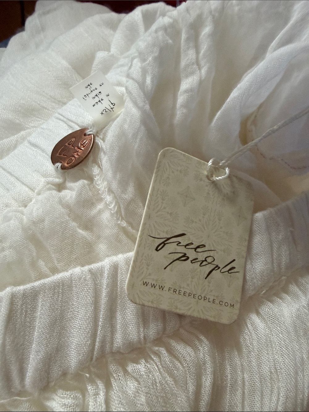 Free People Fp One Clover Skirt Asymmetrical Tiered in Ivory - Picture 7 of 7